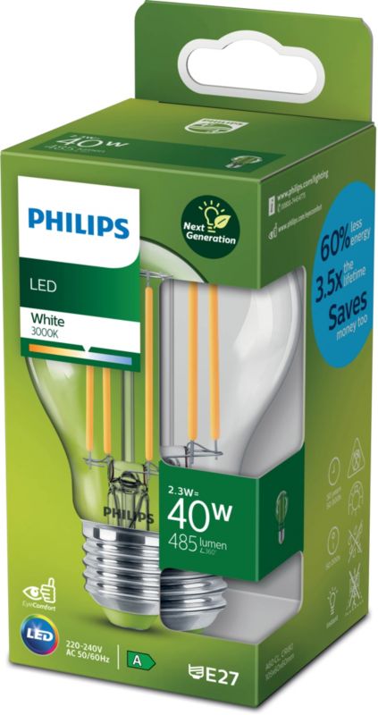 Philips A60 E27 LED žiarovka 485 lm 3000 K