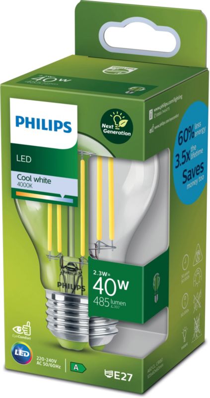Philips A60 E27 LED žiarovka 485 lm 4000 K