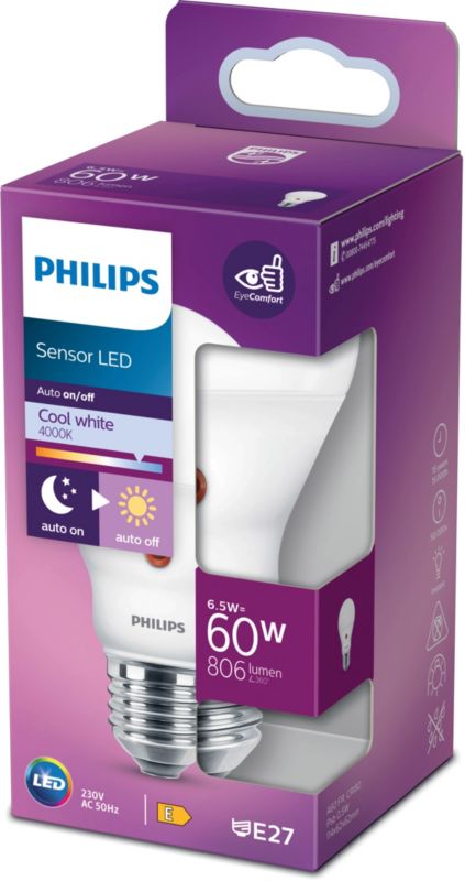 Philips A60 E27 LED žiarovka 806 lm 4000 K SE
