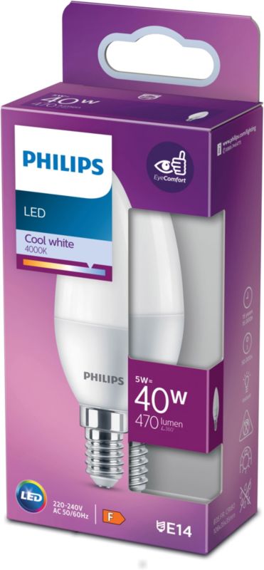 Philips B35 E14 LED žiarovka 470 lm 4000 K