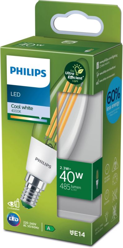 Philips B35 E14 LED žiarovka 485 lm 4000 K
