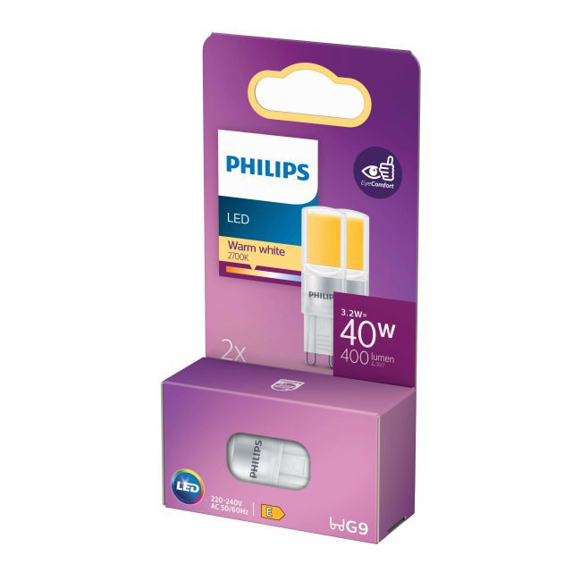 Philips G9 LED žiarovka 2700 K 400 lm 2 ks.