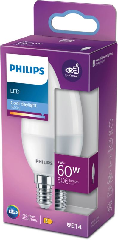 Philips P38 E14 LED žiarovka 806 lm 6500 K