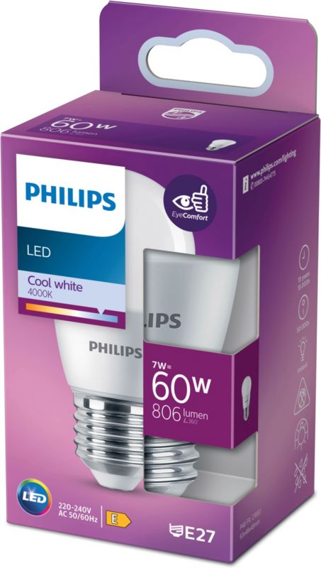 Philips P48 E27 LED žiarovka 806 lm 4000 K