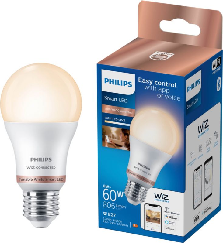 Inteligentná LED žiarovka Philips SMD A60 E27 2700/6500 K