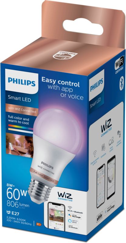 Inteligentná LED žiarovka Philips SMD A60 E27 RGB