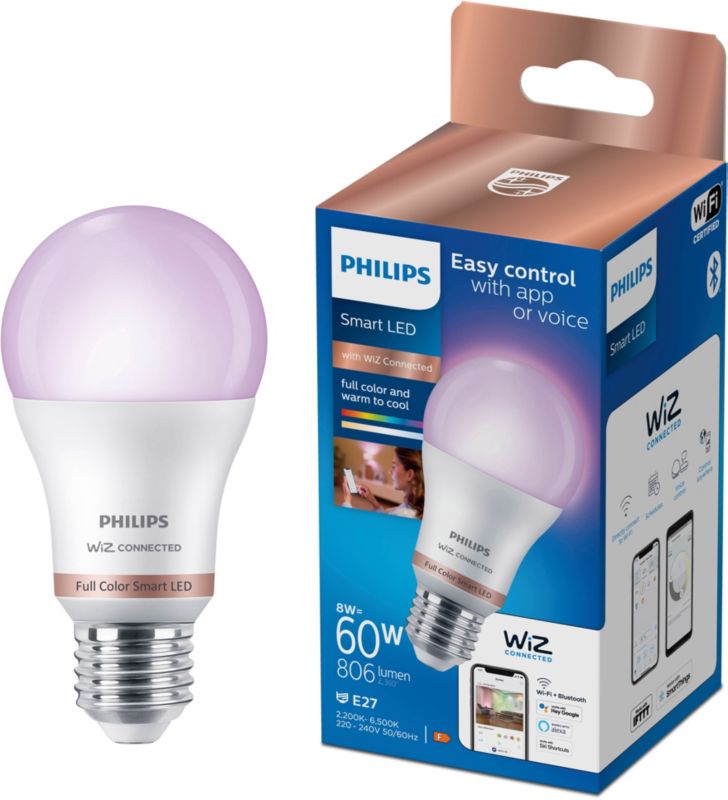 Inteligentná LED žiarovka Philips SMD A60 E27 RGB