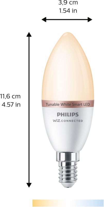 Inteligentná LED žiarovka Philips SMD C37 E14 2700/6500 K
