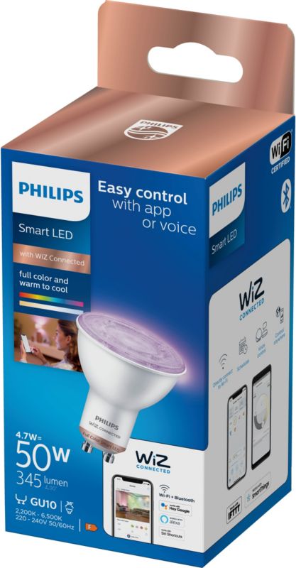 Inteligentná LED žiarovka Philips SMD GU10 RGB