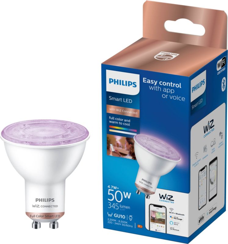 Inteligentná LED žiarovka Philips SMD GU10 RGB