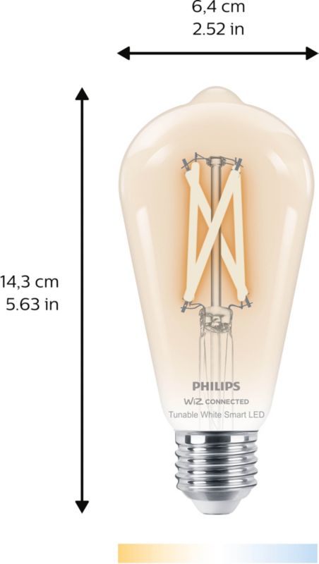Inteligentná LED žiarovka Philips ST64 E27 2700/6500 K