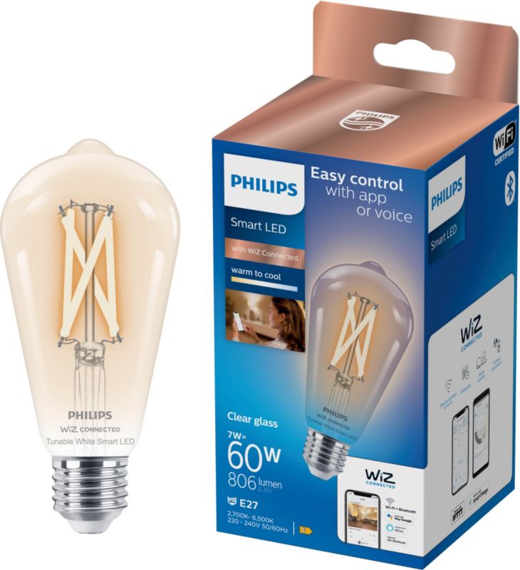 Inteligentná LED žiarovka Philips ST64 E27 2700/6500 K