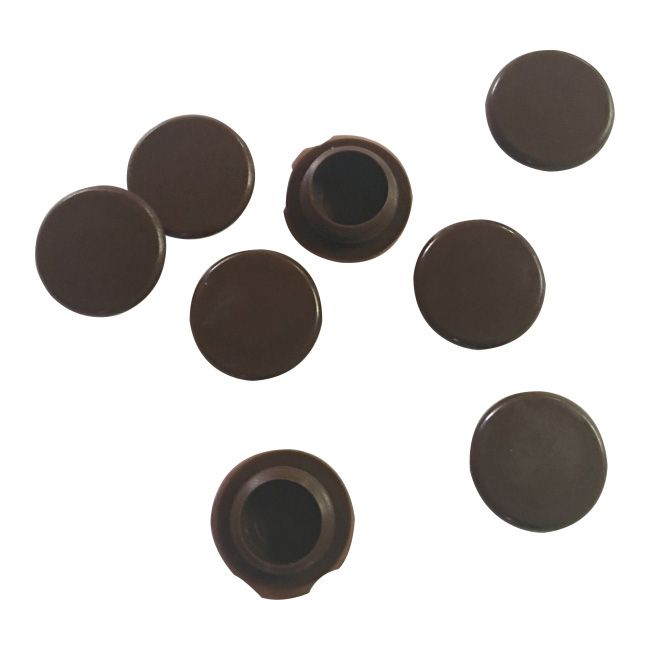 Krytka zárubne Kaprys-Met G, priemer 12 mm, 8 ks hnedá