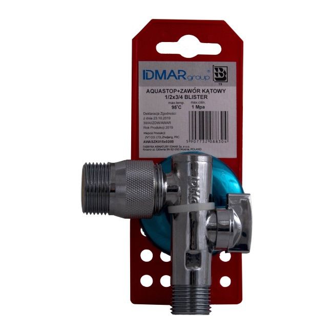 Aquastop rohový ventil 1/2" x 3/4"