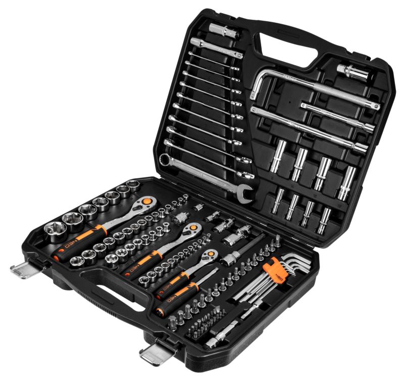 Neo sada kľúčov 126 kusov 1/4" 1/2"