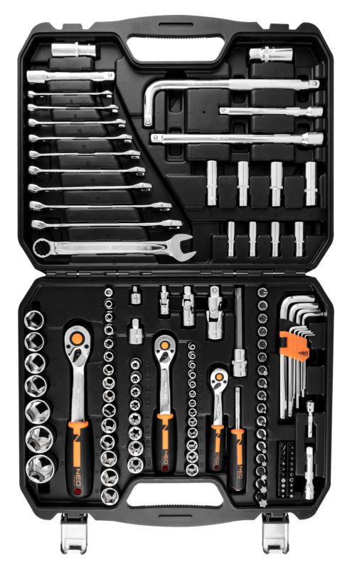 Neo sada kľúčov 126 kusov 1/4" 1/2"