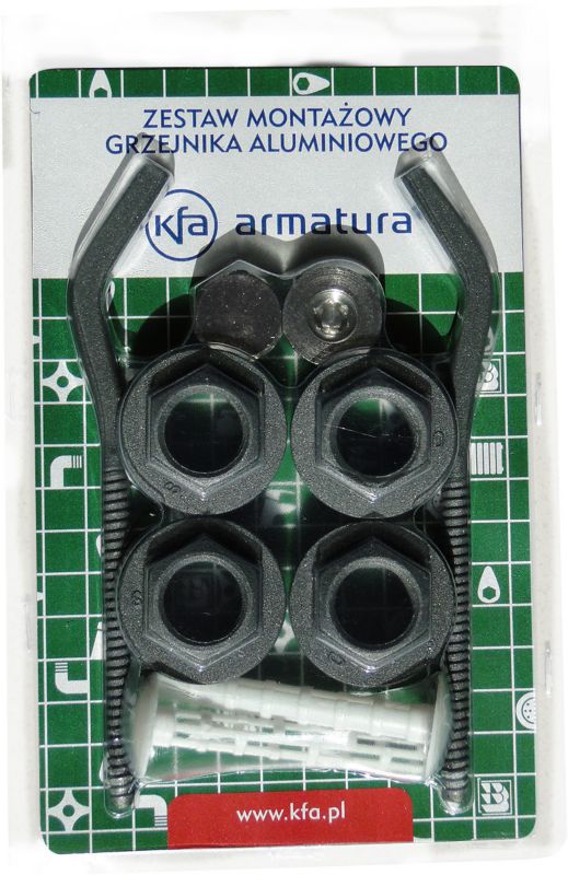 Sada zátok na radiátor Armature Kraków antracit