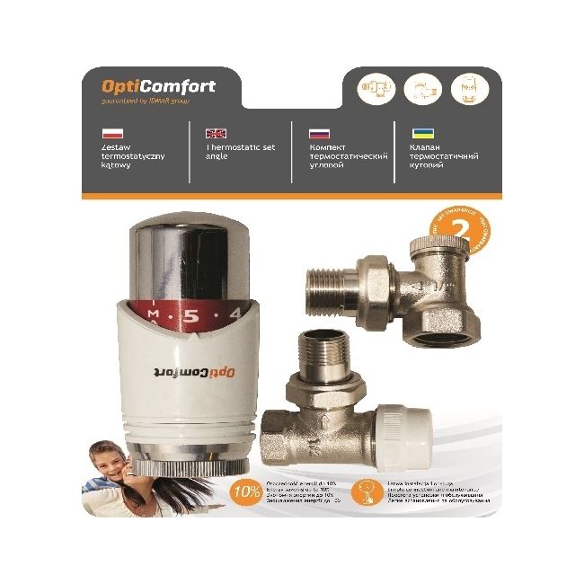 Uhlová termostatická súprava Idmar Opticomfort