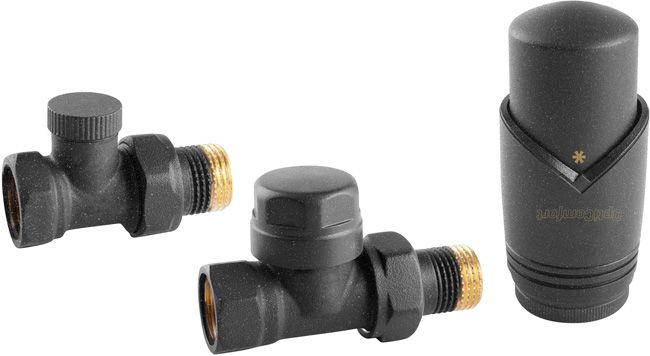 Termostatická súprava, rovná, antracitová