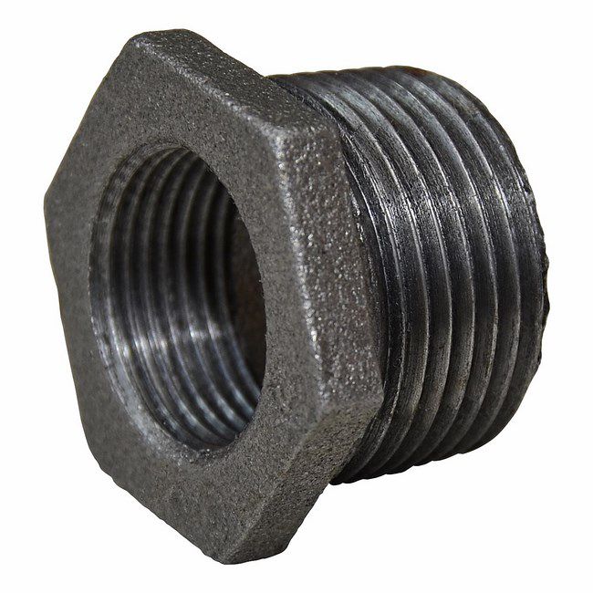 1" x 3/4" skrutkovací konektor, čierny