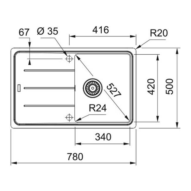 Onyxový drez Franke Basis 611