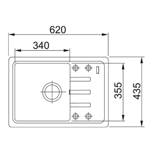 Franke Bliss 611-62 kameň šedý drez
