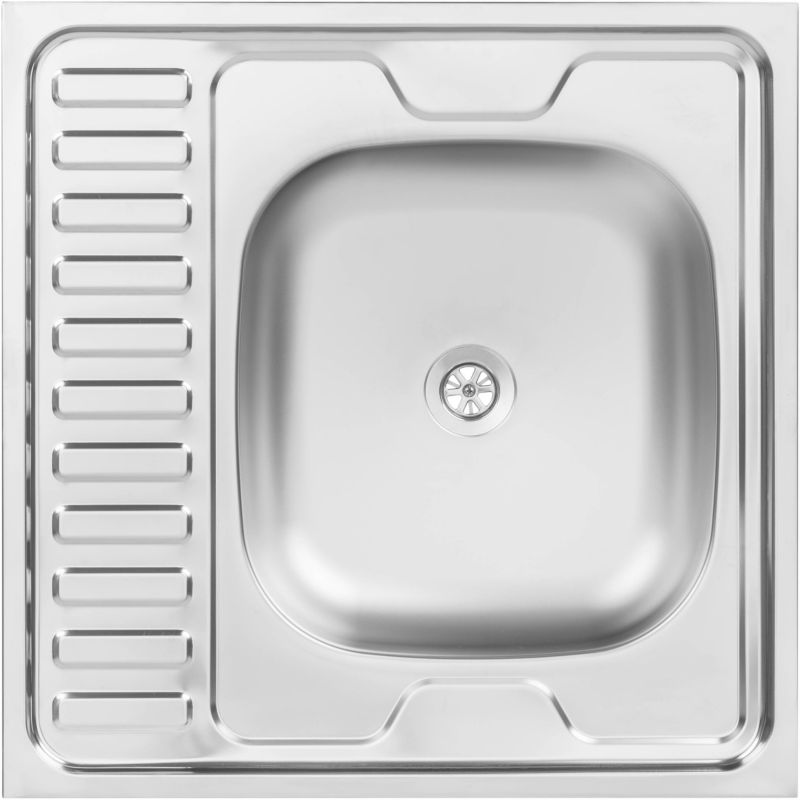 Oceľový prekrytý drez, 1 misa, 60x60