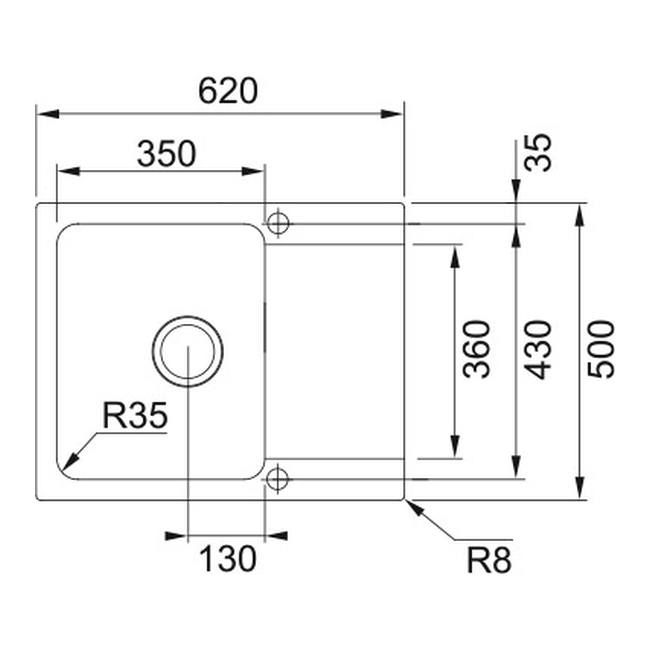 Tectonite Franke Oid 1-miskový drez, béžová