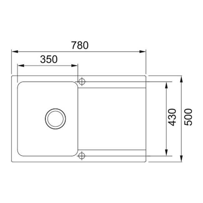 Tectonite Franke Oid 611-78 1-miskový drez, kamenná sivá