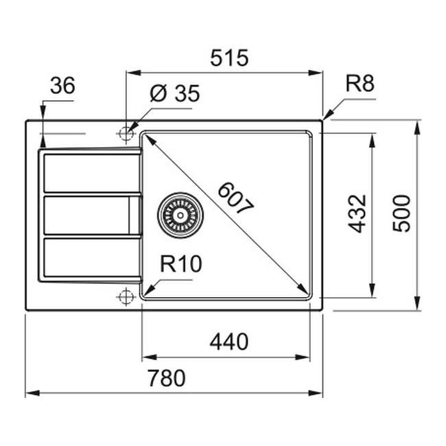 Tectonite Franke S2D XL 1-miskový drez, béžová