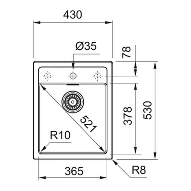 Tectonite Franke Sid 1-misový ónyxový drez
