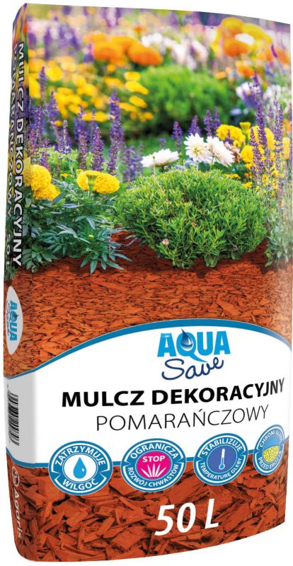 Dekoratívna drevná štiepka Aqua Save oranžová 50 l