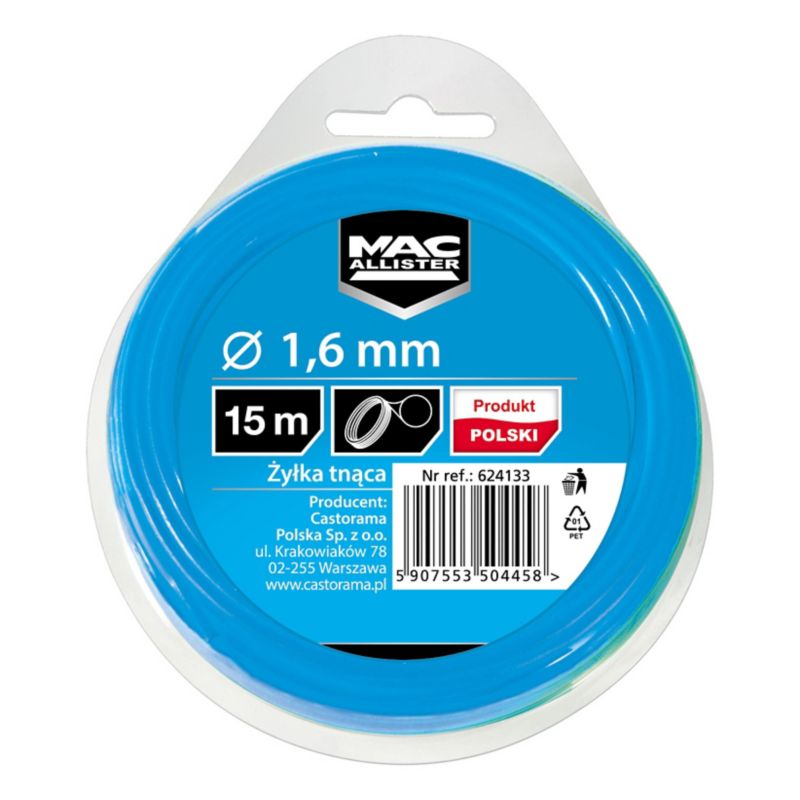 Rezacia linka MacAllister 1,6 mm x 15 m okrúhla